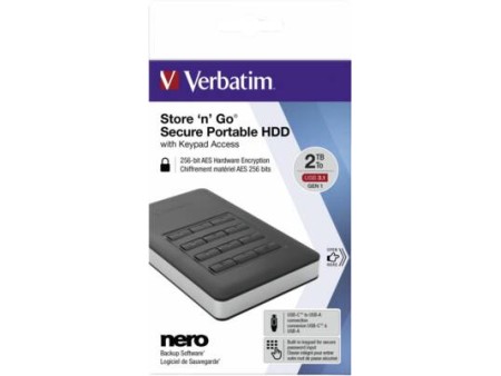 2TB Store n go Secure HDD with Keypad USB 31