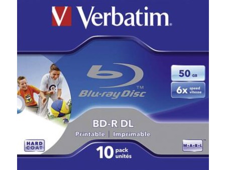 Blu-Ray BD-R DL 50GB 6x 10pk Jewel Case