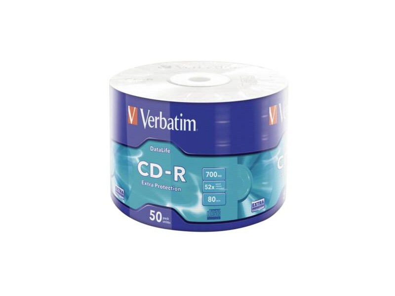 CD-R 52X 700MB 50 PACK WRAP EXTRA PROTECTION