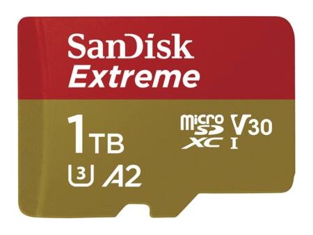 Extreme microSDXC 1TB UHSI Card with Adapter 190MBs