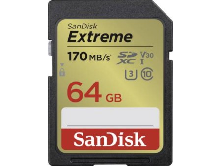 Extreme SDXC 64GB 170MBs Class 10 UHSI U3