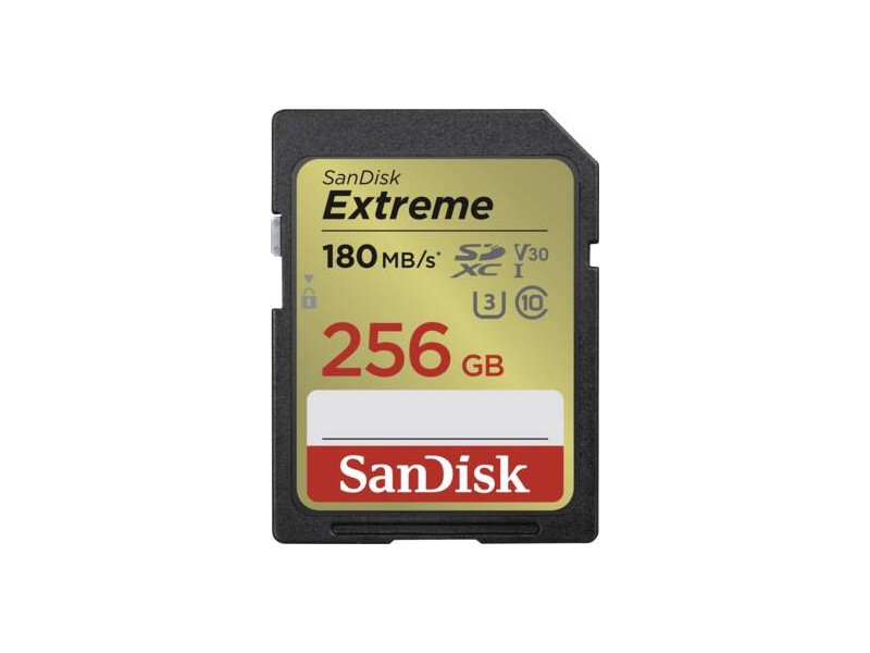 Extreme SDXC 256GB 180MBs Class 10 UHSI U3