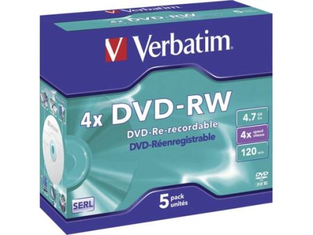 DVD-RW/4.7GB 4x AdvAZO JewelCase 5pk