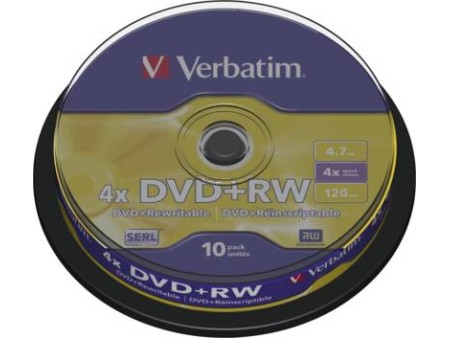 DVD+RW/4.7GB 4xspd Spdl 10