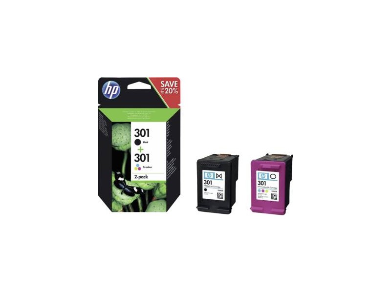 HP 301 ink combo 2pack black/color