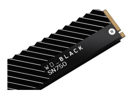 WD BLACK SN750 NVMe SSD 500GB with HEATSINK