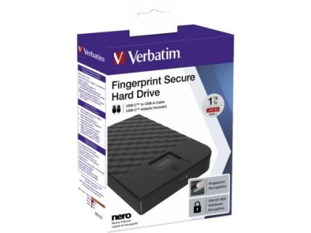 Fingerprint Secure Portable HDD 1TB