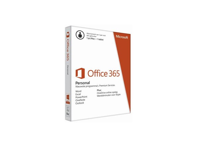 Microsoft Office 365 Personal 1PCMAC 1 jaar