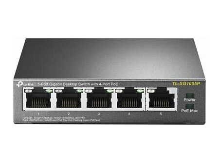 5Port DesktopSwitch met 4 PoEPorts