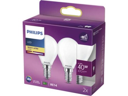 LED classic 40W P45 E14 WW FR ND 2PF6  2er Pack